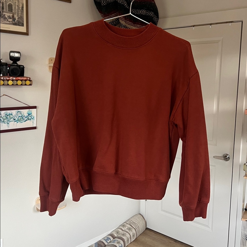 A New Day Women's Rust Crewneck Pullover - Size L - Picture 2 of 11